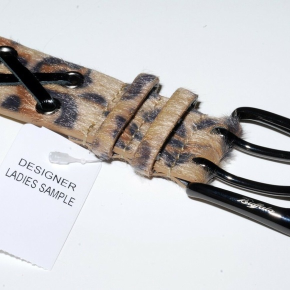 David Bitton Buffalo Animal Print Leather Belt New - Picture 5 of 8